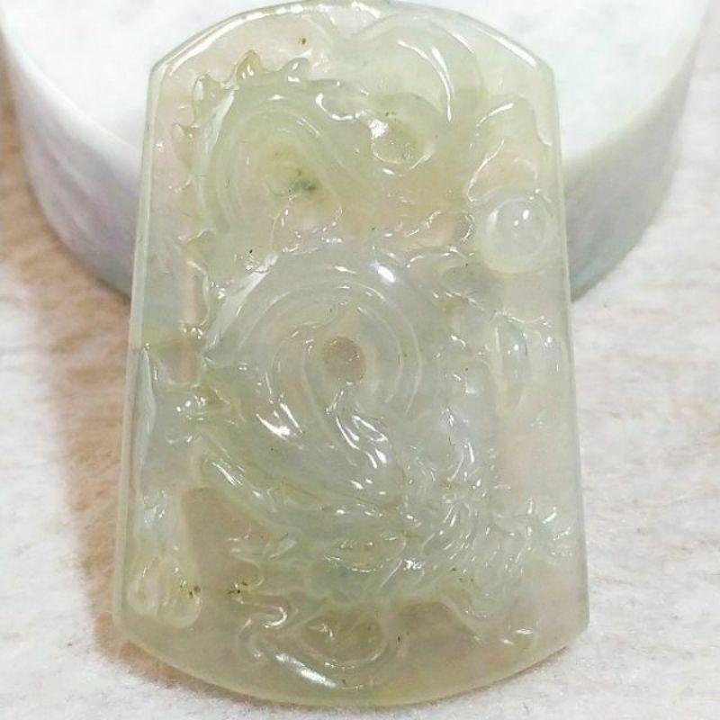 🐉龍行天下🐉天然緬甸玉A貨翡翠-帶底色 精雕 龍牌【92jade 遇見善緣】現貨特惠-細節圖5