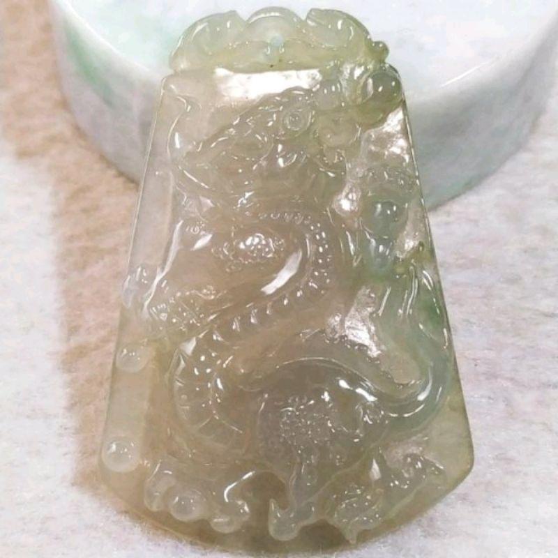 🐉龍行天下🐉天然緬甸玉A貨翡翠-帶底色 精雕 龍牌【92jade 遇見善緣】現貨特惠-細節圖7