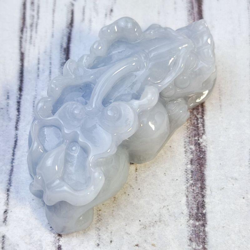 💱招財納福💱天然緬甸玉 A貨 翡翠 藍紫 貔貅【92jade遇見善緣】現貨特惠 翡翠貔貅 玉貔貅 貔貅玉佩玉墬 招財神獸-細節圖2