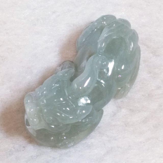 💱招財納福💱天然緬甸玉 A貨 翡翠 藍紫 貔貅【92jade遇見善緣】現貨特惠 翡翠貔貅 玉貔貅 貔貅玉佩玉墬 招財神獸-細節圖8
