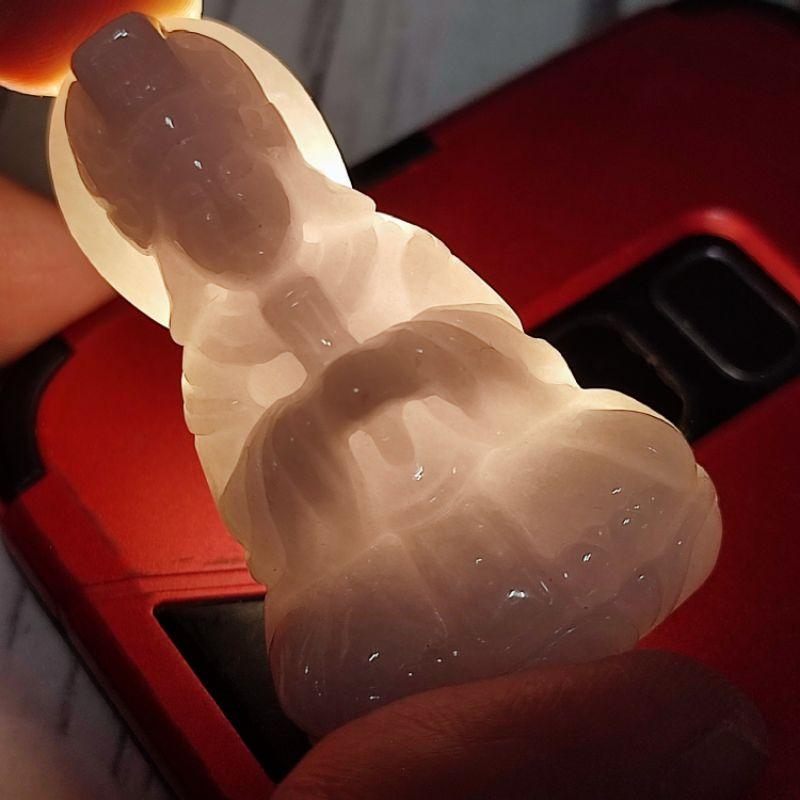 🚢天上聖母🚢天然緬甸玉 A貨 翡翠 紫羅蘭 坐蓮 媽祖 現貨特惠 翡翠媽祖 玉媽祖 媽祖玉佩玉墬 【白沙屯媽祖 大甲媽】-細節圖2