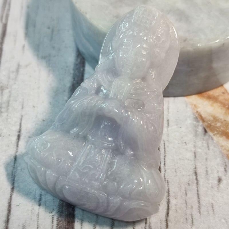 🚢天上聖母🚢天然緬甸玉 A貨 翡翠 紫羅蘭 坐蓮 媽祖 現貨特惠 翡翠媽祖 玉媽祖 媽祖玉佩玉墬 【白沙屯媽祖 大甲媽】-細節圖5