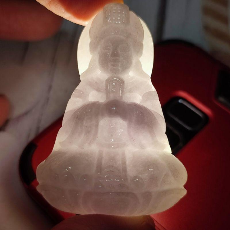 🚢天上聖母🚢天然緬甸玉 A貨 翡翠 紫羅蘭 坐蓮 媽祖 現貨特惠 翡翠媽祖 玉媽祖 媽祖玉佩玉墬 【白沙屯媽祖 大甲媽】-細節圖6