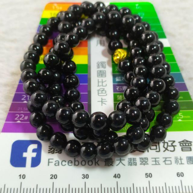 📿108顆📿天然緬甸玉 A貨 翡翠 5.8mm 墨翠  珠鍊 項鍊 毛衣鍊 繞多圈 佛珠 念珠 珠串 現貨特價-細節圖3