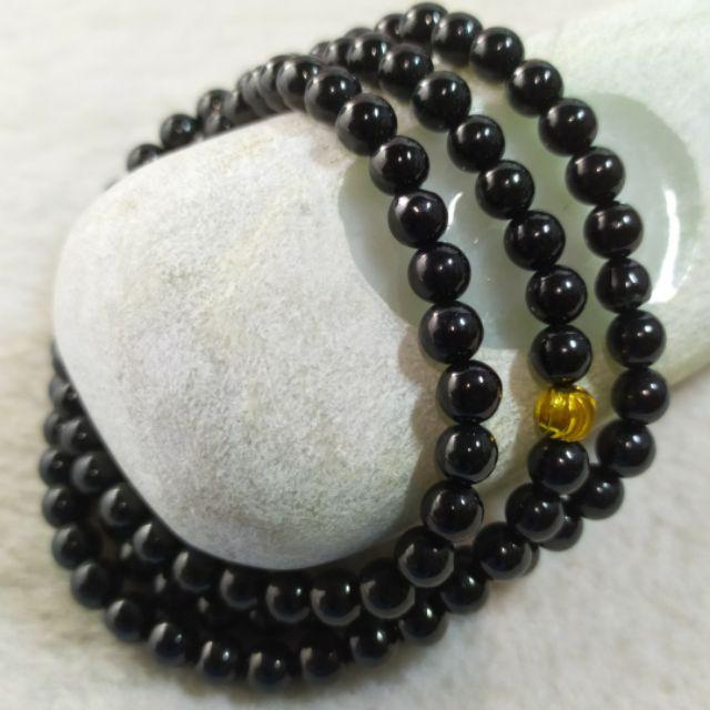 📿108顆📿天然緬甸玉 A貨 翡翠 5.8mm 墨翠  珠鍊 項鍊 毛衣鍊 繞多圈 佛珠 念珠 珠串 現貨特價-細節圖7