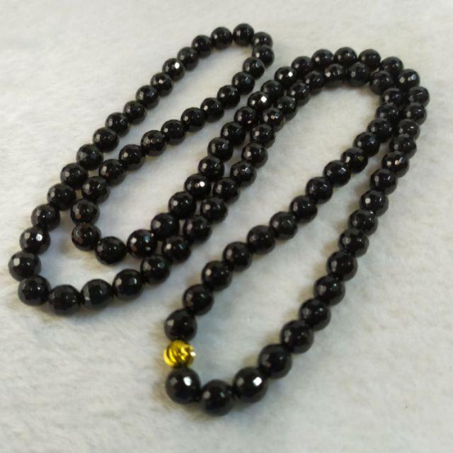 📿多切割面📿天然緬甸玉A貨翡翠-7.5mm墨翠 多切割面 珠鍊項鍊毛衣鍊繞多圈精品佛珠念珠珠串台灣賣家現貨實拍特惠價-細節圖6