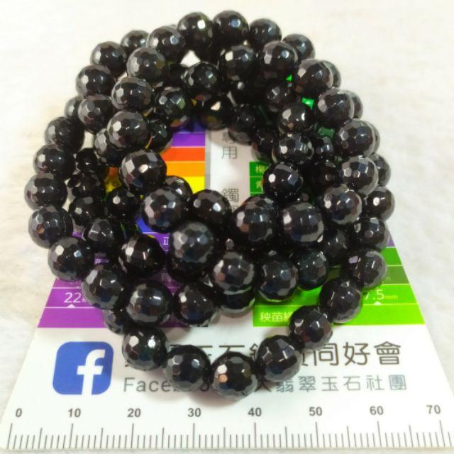 📿多切割面📿天然緬甸玉A貨翡翠-7.5mm墨翠 多切割面 珠鍊項鍊毛衣鍊繞多圈精品佛珠念珠珠串台灣賣家現貨實拍特惠價-細節圖8