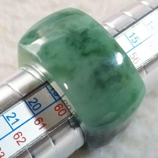 ☯️翡翠扳指☯️天然緬甸玉 A貨 翡翠 18.8mm 藍水飄花 霸氣 扳指 玉扳指 馬鞍扳指 翡翠戒指 父親節禮物-細節圖3