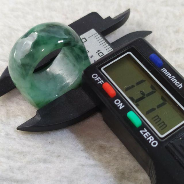 ☯️翡翠扳指☯️天然緬甸玉 A貨 翡翠 18.8mm 藍水飄花 霸氣 扳指 玉扳指 馬鞍扳指 翡翠戒指 父親節禮物-細節圖8