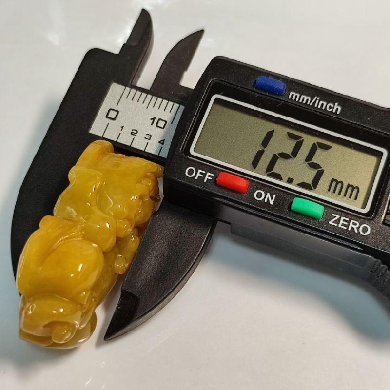 💱招財納福💱天然緬甸玉A貨翡翠-黃翡 精雕 貔貅 附證書 現貨實拍優惠特價【92jade 遇見善緣】-細節圖8