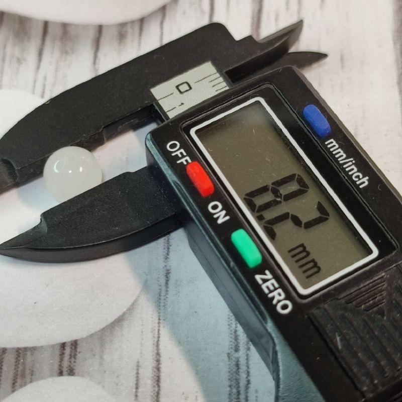 📿和田白玉散珠📿和田玉 白玉 圓珠 珠子 串珠 上下通孔件 Diy設計 飾品配件材料【92jade 台灣現貨】-細節圖9