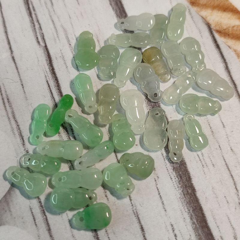 💕多福多祿💕天然緬甸玉A貨翡翠-小葫蘆 diy手工設計飾品配件 現貨實拍優惠特價【92jade 遇見善緣】-細節圖2