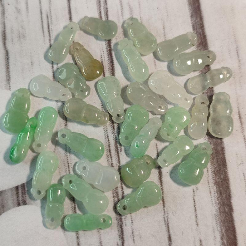 💕多福多祿💕天然緬甸玉A貨翡翠-小葫蘆 diy手工設計飾品配件 現貨實拍優惠特價【92jade 遇見善緣】-細節圖3