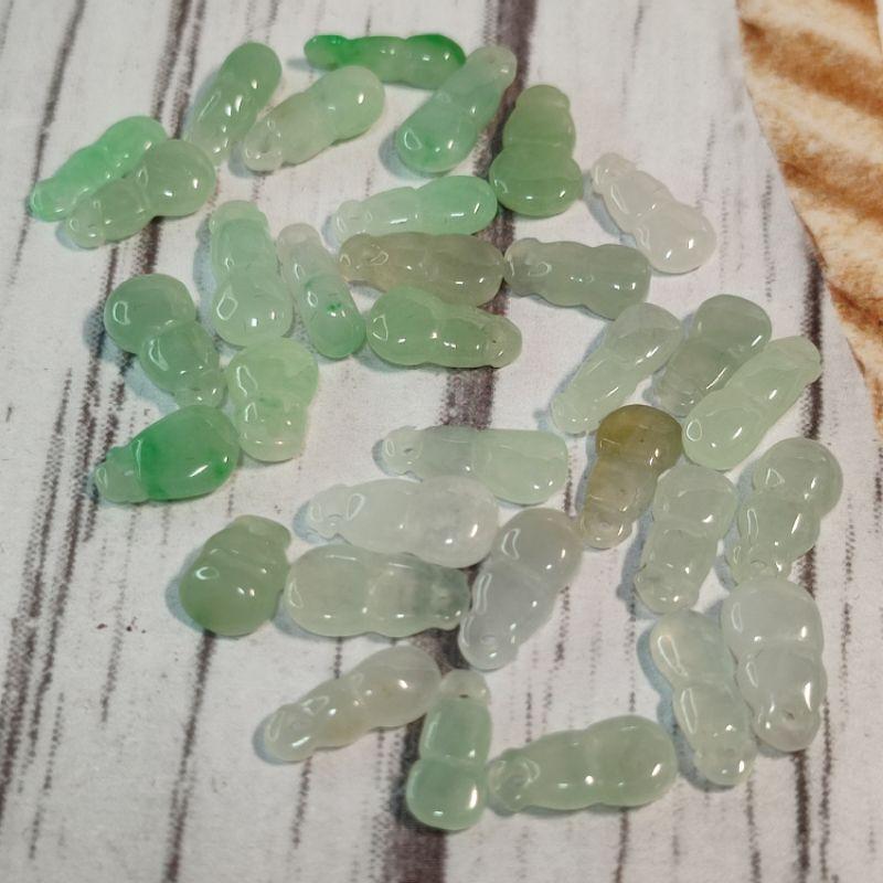 💕多福多祿💕天然緬甸玉A貨翡翠-小葫蘆 diy手工設計飾品配件 現貨實拍優惠特價【92jade 遇見善緣】-細節圖5