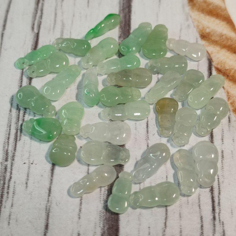 💕多福多祿💕天然緬甸玉A貨翡翠-小葫蘆 diy手工設計飾品配件 現貨實拍優惠特價【92jade 遇見善緣】-細節圖6
