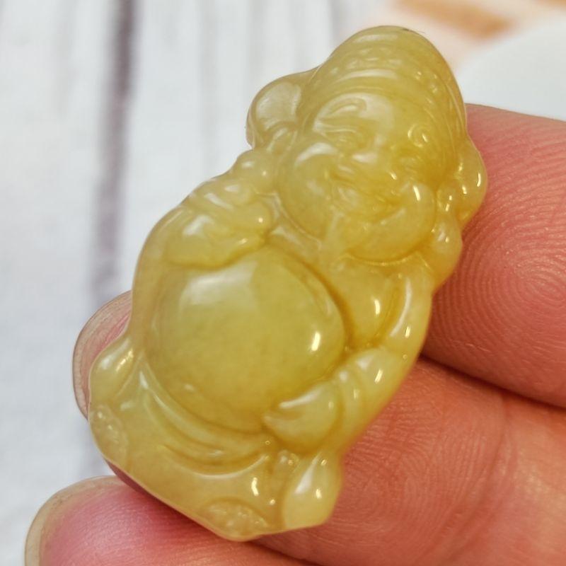 💰黃翡財神💰天然緬甸玉 A貨 翡翠-黃翡 精雕 Q版 財神 現貨特價 神明公仔【92jade】兒童節禮物 玉財神-細節圖6