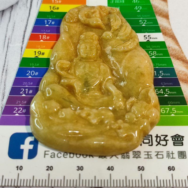 🙏鳳凰觀音🙏天然緬甸玉 A貨翡翠-黃翡 精雕 鳳凰 觀音【92jade 遇見善緣】現貨特價 翡翠觀音 觀音玉佩玉墬-細節圖5