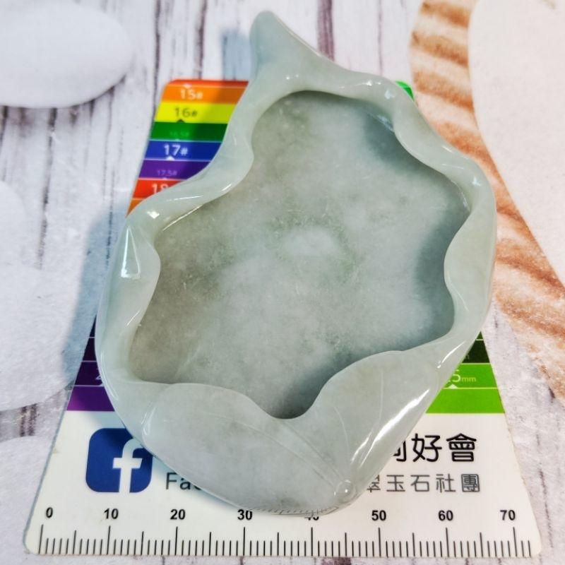 ☘️ 荷包滿滿☘️天然緬甸玉A貨翡翠-精雕 荷葉 筆洗/墨碟/筆擱 擺件 現貨優惠特價【92jade遇見善緣】翡翠筆洗-細節圖2