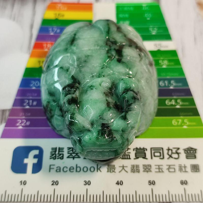 🐉招財守護🐢天然緬甸玉 A貨翡翠-花青 精雕 龍龜 手把件/小擺件 現貨實拍優惠特價【92jade 遇見善緣】-細節圖5