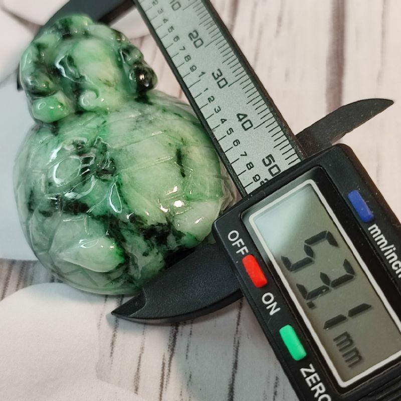 🐉招財守護🐢天然緬甸玉 A貨翡翠-花青 精雕 龍龜 手把件/小擺件 現貨實拍優惠特價【92jade 遇見善緣】-細節圖9