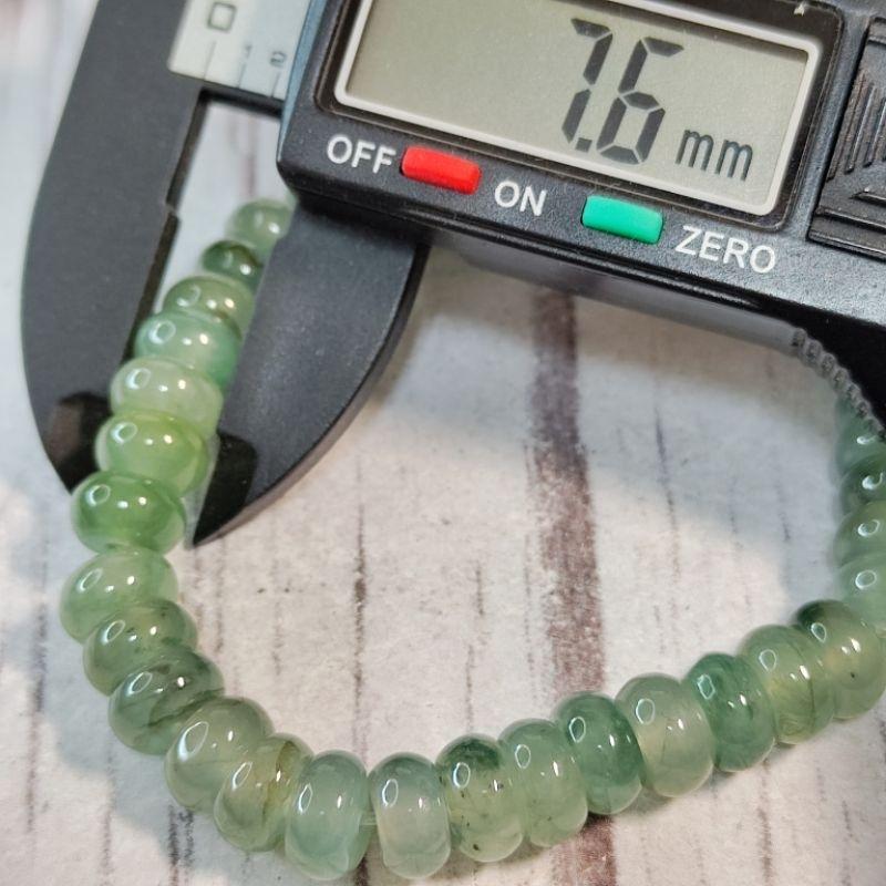 💕精打細算💕天然A貨 翡翠-高冰 甜甜圈 算盤珠 手鍊/手串 現貨特惠【92jade 遇見善緣】玉手串 玉珠鍊 玉珠串-細節圖9