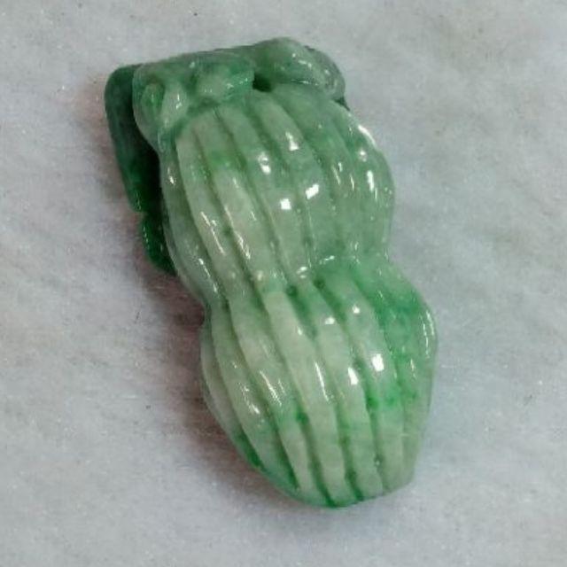 🥜好事發生🥜天然緬甸玉 A貨 翡翠 辣綠 花青 立體精雕 花生 如意【92jade 遇見善緣】現貨特惠 玉花生-細節圖4