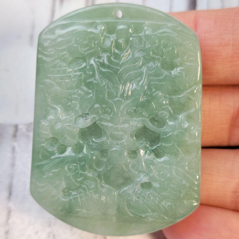 🐉九龍至尊🐉 天然緬甸玉 A貨 翡翠 冰油青 精雕 九龍【92jade 遇見善緣】現貨特惠 翡翠九龍 玉九龍 龍 龍牌-細節圖6