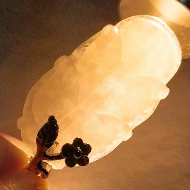 🍃一葉致富🍃天然緬甸玉 A貨翡翠-白冰 精雕 葉子 項鍊-細節圖2