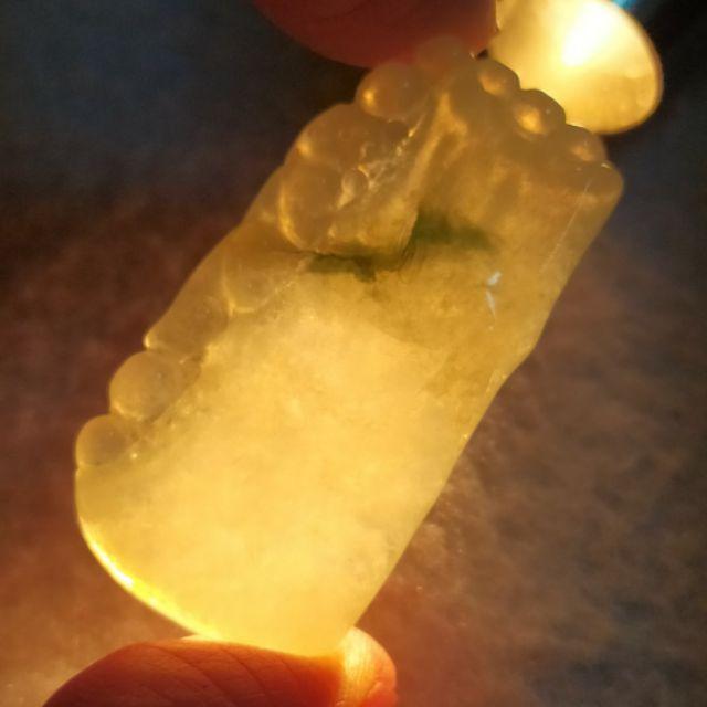 🎋竹報平安🎋天然緬甸玉 A貨翡翠-細糯 冰飄藍花 精雕 竹節 玉墬 現貨特價【92jade 遇見善緣】不屈不繞 玉竹-細節圖4