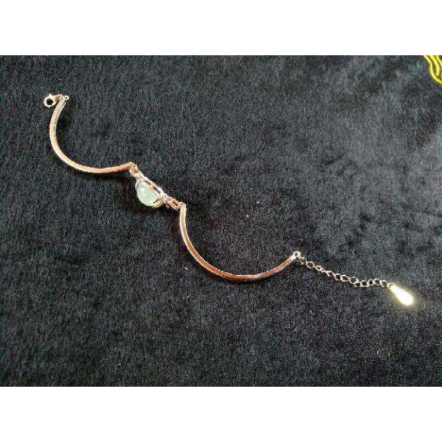 🎆特惠🎆天然緬甸玉 A貨翡翠-冰晴 蛋面 鑲925銀 手鍊【92jade 遇見善緣】-細節圖3