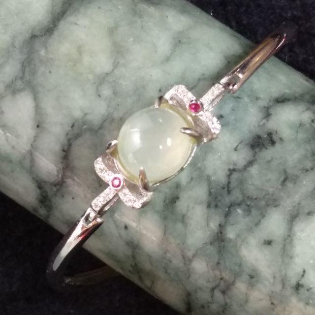 🎆特惠🎆天然緬甸玉 A貨翡翠-冰晴 蛋面 鑲925銀 手鍊【92jade 遇見善緣】-細節圖9