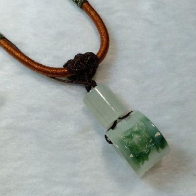 🎊六字箴言🎊天然緬甸玉A貨翡翠-冰飄綠花 六字箴言 精雕 扳指/路路通 三件套 附證書【92jade 遇見善緣】現貨特價-細節圖2