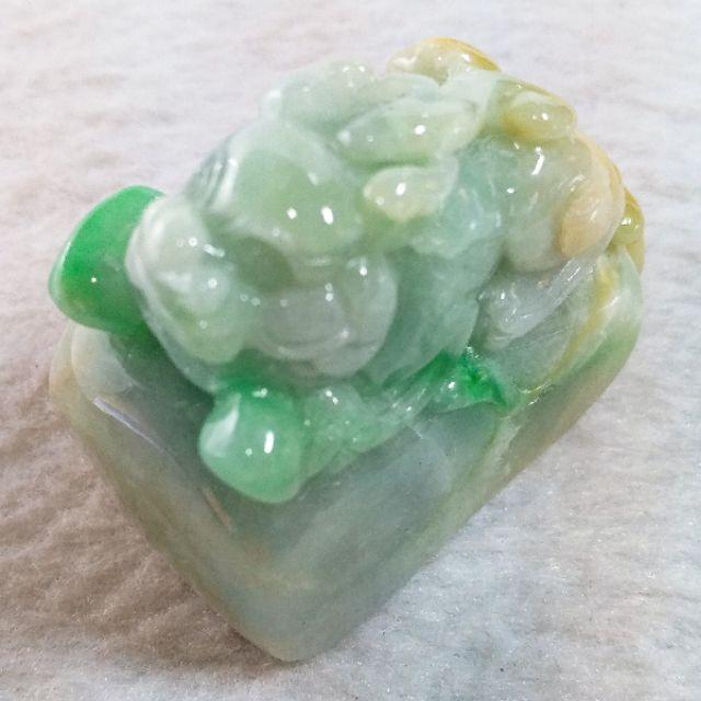 👑招財開運👑天然緬甸玉 A貨翡翠-三彩 立體精雕 貔貅 小擺件/手把件 現貨特惠【92jade 遇見善緣】-細節圖6