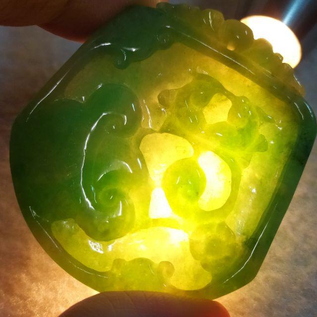 🕊️濃情蜜意🕊️天然緬甸玉 A貨翡翠-滿綠 精雕 喜鵲 上梅稍 現貨實拍優惠特價【92jade 遇見善緣】-細節圖3