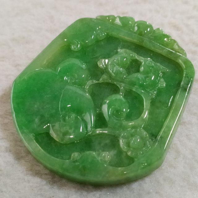 🕊️濃情蜜意🕊️天然緬甸玉 A貨翡翠-滿綠 精雕 喜鵲 上梅稍 現貨實拍優惠特價【92jade 遇見善緣】-細節圖4
