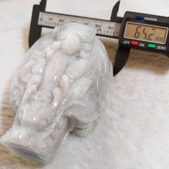 🐉衣錦榮歸🐢天然緬甸玉 A貨翡翠-紫底 立體精雕 母子龍龜 擺件【92jade 遇見善緣】現貨特惠-細節圖8