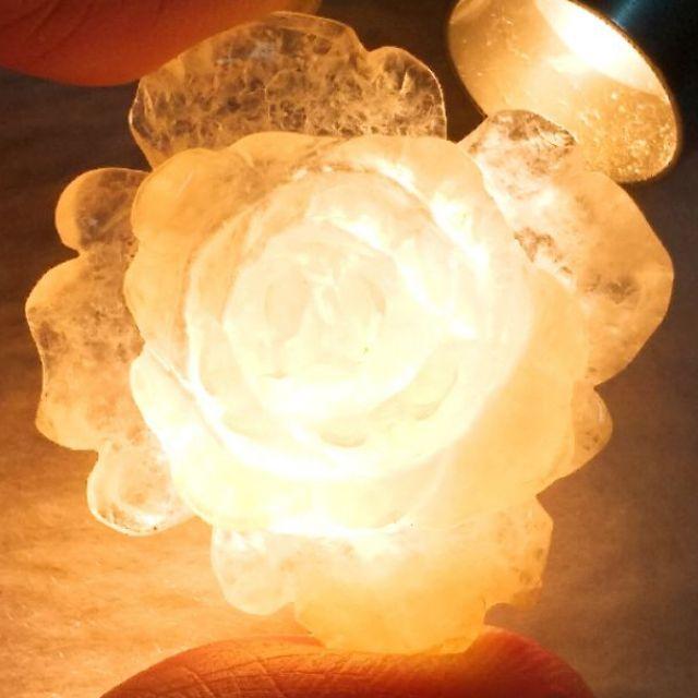 🌹花開富貴🌹天然緬甸玉 A貨翡翠-白冰 立體精雕 玫瑰花【92jade 遇見善緣】現貨特惠-細節圖2