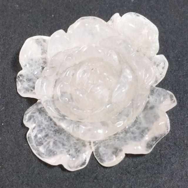 🌹花開富貴🌹天然緬甸玉 A貨翡翠-白冰 立體精雕 玫瑰花【92jade 遇見善緣】現貨特惠-細節圖6