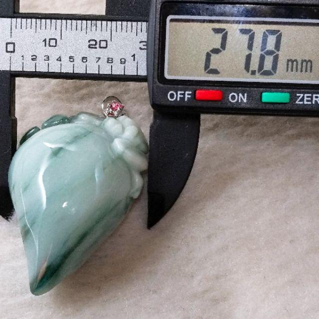 🦇福壽雙全🍑天然緬甸玉 A貨翡翠-飄藍花 立體精雕 蝙福/壽桃 現貨實拍優惠特價【92jade 遇見善緣】-細節圖9