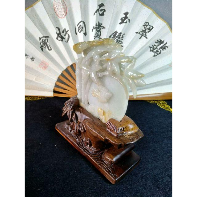 👑特惠👑天然緬甸玉A貨翡翠-黃翡 精雕 花好月圓、鳥語花香、節節高 擺件 附證書【92jade 遇見善緣】現貨特惠-細節圖5