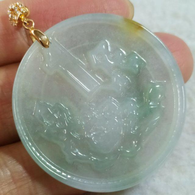 💰一個億💰天然緬甸玉 A貨翡翠-飄蘭花灑金 精雕 一個億 錢幣墬【92jade 遇見善緣】現貨特惠-細節圖2