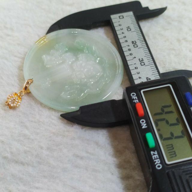 💰一個億💰天然緬甸玉 A貨翡翠-飄蘭花灑金 精雕 一個億 錢幣墬【92jade 遇見善緣】現貨特惠-細節圖8
