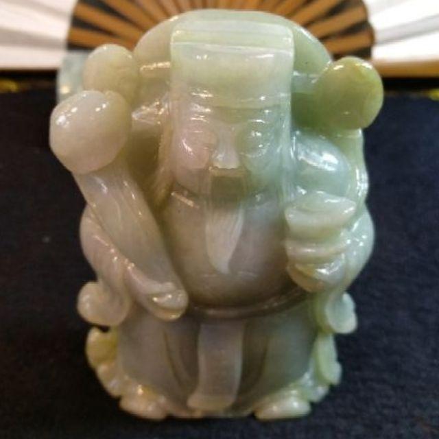 💰財神到 招財開運💰天然緬甸玉 A貨 翡翠 黃翡 立體精雕 財神 財神爺 玉財神 擺件 附底座 現貨特價【92jade】-細節圖2