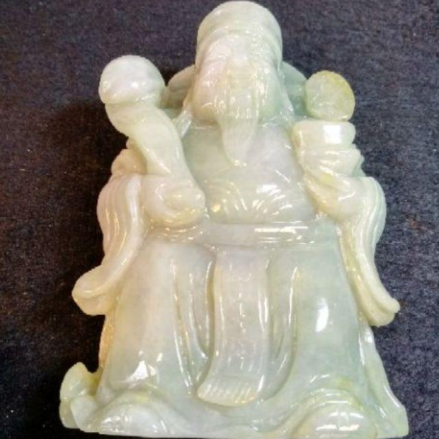 💰財神到 招財開運💰天然緬甸玉 A貨 翡翠 黃翡 立體精雕 財神 財神爺 玉財神 擺件 附底座 現貨特價【92jade】-細節圖3