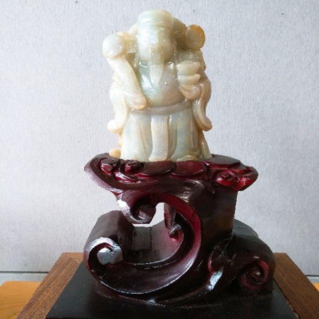 💰財神到 招財開運💰天然緬甸玉 A貨 翡翠 黃翡 立體精雕 財神 財神爺 玉財神 擺件 附底座 現貨特價【92jade】-細節圖7