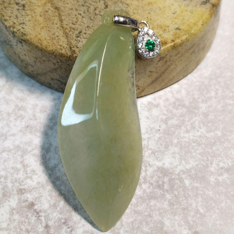 🥒福氣連綿🥒天然緬甸玉A貨翡翠-冰黃 精雕 福瓜 現貨實拍優惠特價【92jade 遇見善緣】-細節圖2