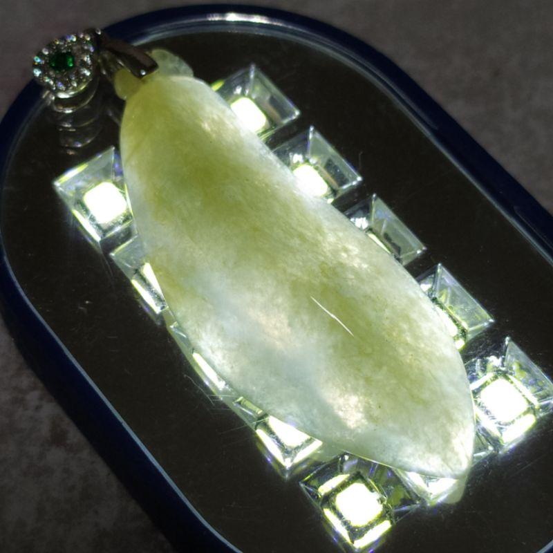 🥒福氣連綿🥒天然緬甸玉A貨翡翠-冰黃 精雕 福瓜 現貨實拍優惠特價【92jade 遇見善緣】-細節圖4