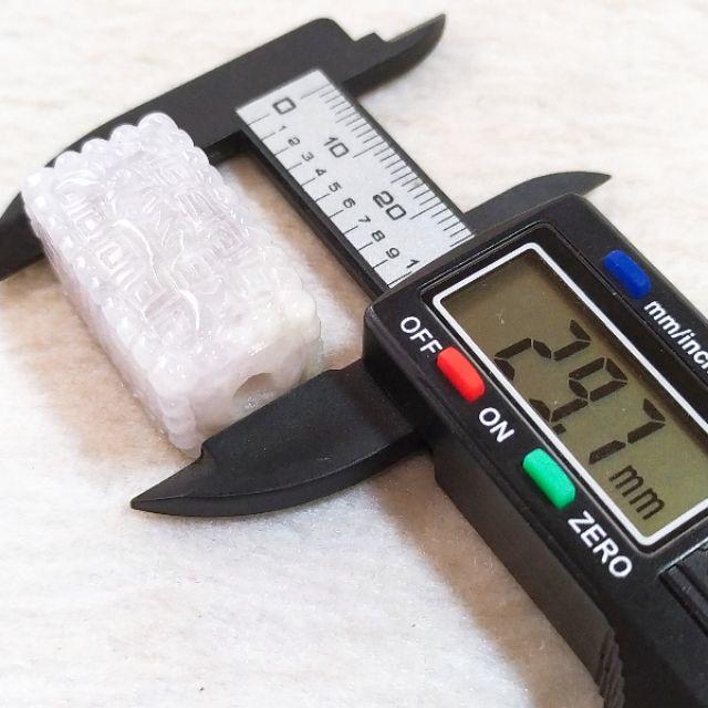 💠六字箴言💠天然緬甸玉 A貨翡翠-冰紫 藏文 六字箴言 方形 路路通(附證書)-細節圖7