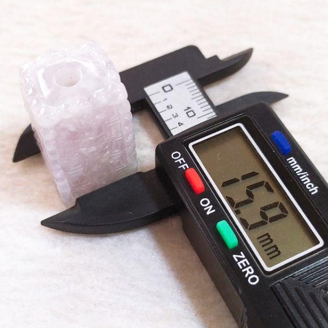 💠六字箴言💠天然緬甸玉 A貨翡翠-冰紫 藏文 六字箴言 方形 路路通(附證書)-細節圖9