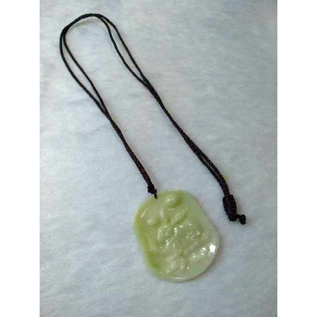 🐇揚眉吐氣🐇天然緬甸玉A貨翡翠-秋香色 精雕 玉兔/兔子 玉牌 現貨實拍特價【92jade 遇見善緣】new jeans-細節圖2